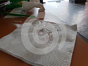 ice cube shape like a container