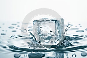 Ice Cube Splash in Water