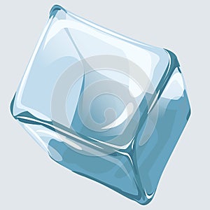 Ice Cube. Transparent ice and soft shades of ice convey freshness