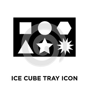 Ice cube tray icon vector isolated on white background, logo con