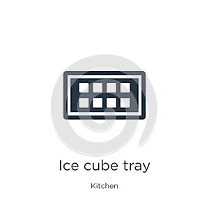 Ice cube tray icon vector. Trendy flat ice cube tray icon from kitchen collection isolated on white background. Vector