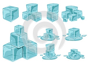 Ice cube vector design illustration isolated on white background