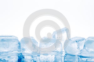 Ice cube on white background