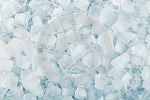 Many ice cubes. Cool backrgound.