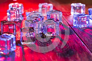 Ice cubes. Abstract background