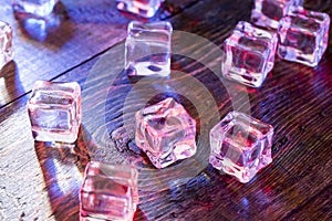 Ice cubes. Abstract background