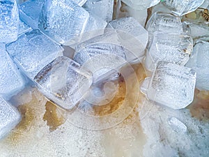 Ice cubes background, ice cube texture or background It makes me feel fresh and feel good.