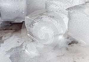 Ice cubes background, ice cube texture or background It makes me feel fresh and feel good.