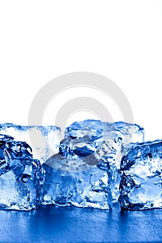 Ice cubes with copy space