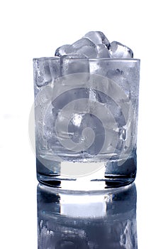 Ice cubes in glass