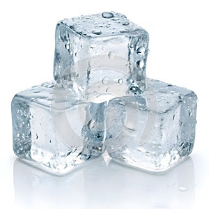Ice cubes isolated