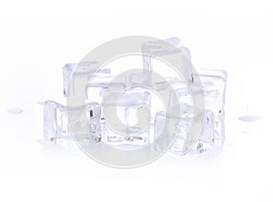 Ice cubes isolated on whited background