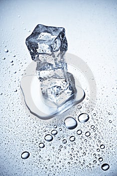 Ice cubes melting