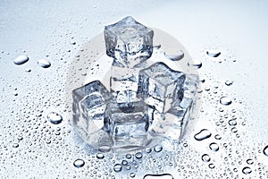 Ice cubes melting