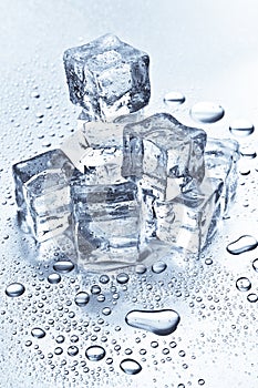 Ice cubes melting