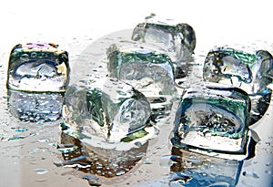 Ice cubes still life