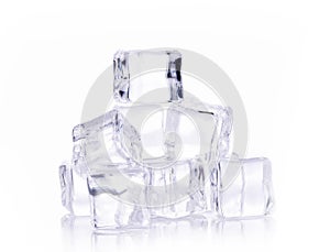 Ice cubes  on whited background