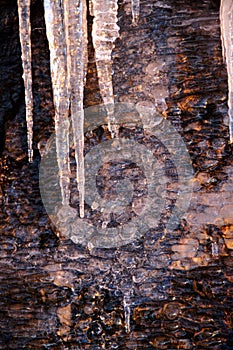 Ice Cycles on Rock in Morning Light