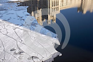 Ice drift on the Moscow-river