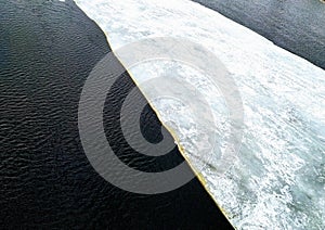 Ice drift on Volkhov river