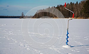 Ice fishing drill
