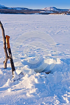 Ice-fishing hole