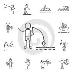 Ice-fishing icon. Adventure icons universal set for web and mobile