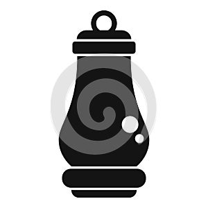 Ice fishing lamp icon simple vector. Event festival family