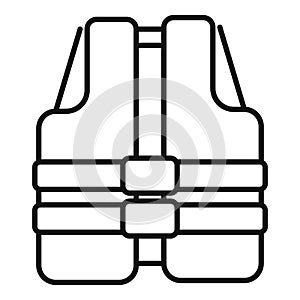 Ice fishing rescue vest icon outline vector. Polar activity