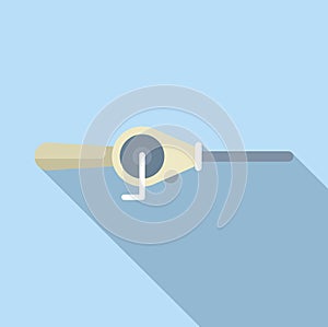 Ice fishing rod icon flat vector. Sport camping activity