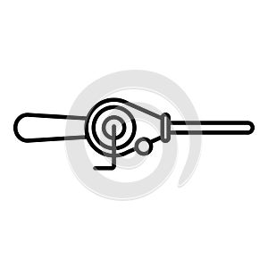 Ice fishing rod icon outline vector. Sport camping activity