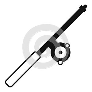 Ice fishing rod icon simple vector. Camping sport