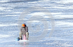 Ice Fishing and Texting