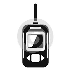 Ice fishing walkie talkie icon simple vector. Activity bait