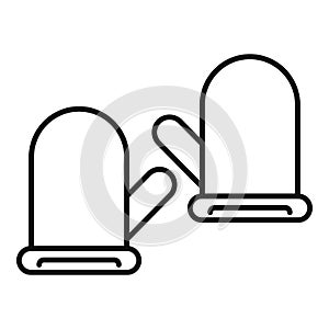 Ice fishing winter gloves icon outline vector. Sport outdoor