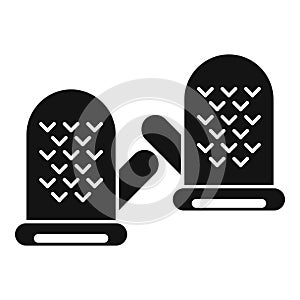 Ice fishing winter gloves icon simple vector. Sport outdoor