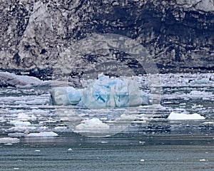 Ice floats Alaska inside passage