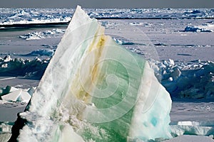 Ice floe with layers photo