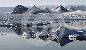 Ice floe resembling mountains