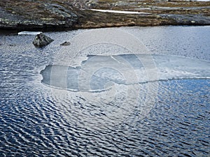 Ice floe on sea