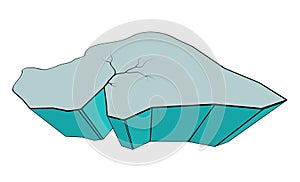 Ice floe vector symbol icon design.
