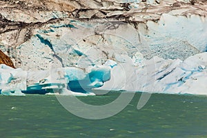 The ice-floes, broken away from a glacier