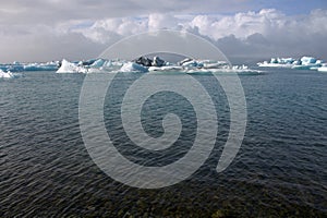 Ice floes on the lake Jolulsarlon glacier lagoon