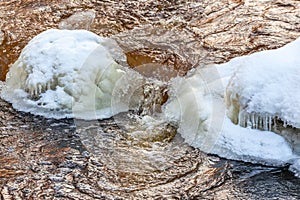 Ice floes in the stream