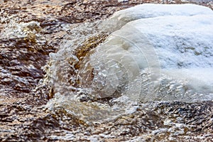 Ice floes in water