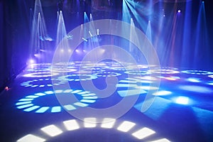 Ice floor with stage lights for ice dancing