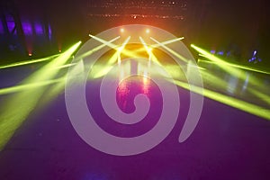 Ice floor with stage lights for ice dancing