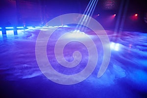 Ice floor with stage lights for ice dancing