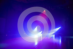 Ice floor with stage lights for ice dancing