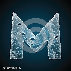 Ice Font of Letter M